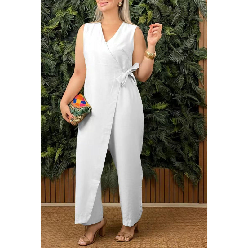 Sleek Intentions Wrap Jumpsuit