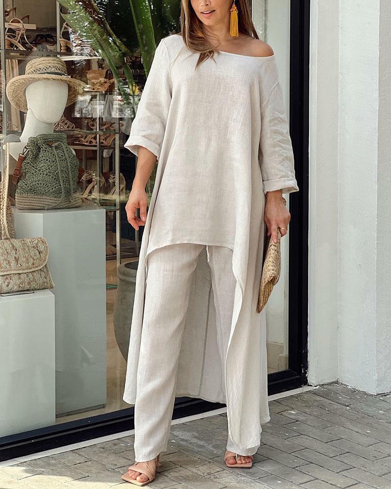 Sunset Drape Linen Set