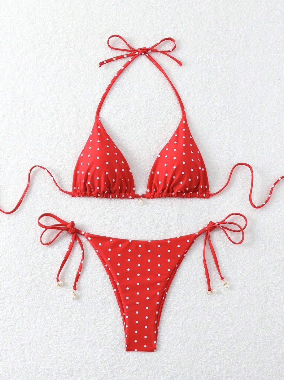 Cherry Dot™ Drawstring Bikini