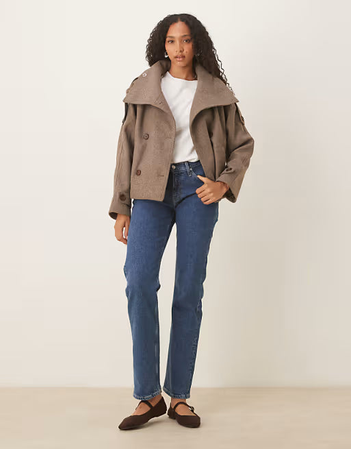 Auréa™ Short Stand Collar Trench Coat
