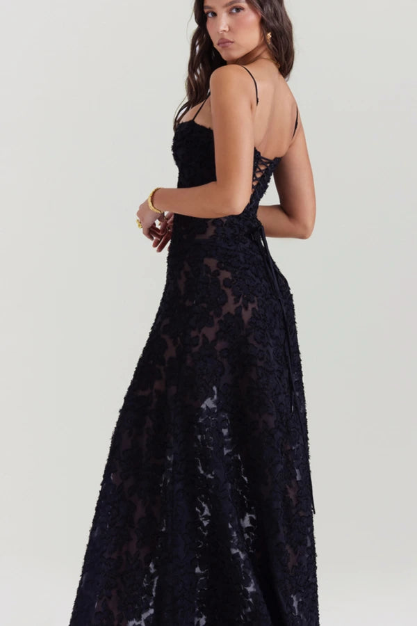 Elegante geborduurde Seren-jurk