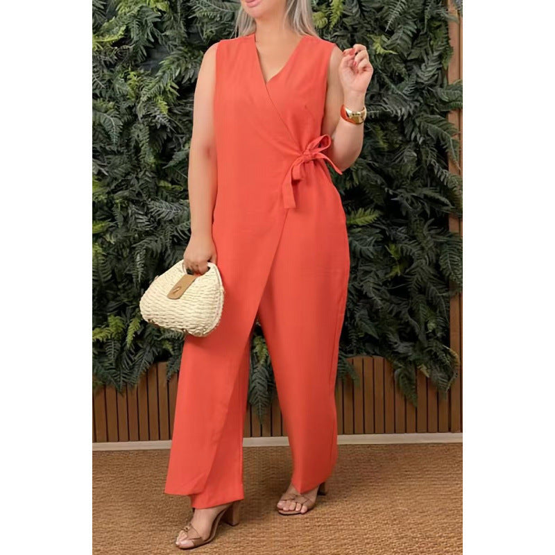 Sleek Intentions Wrap Jumpsuit