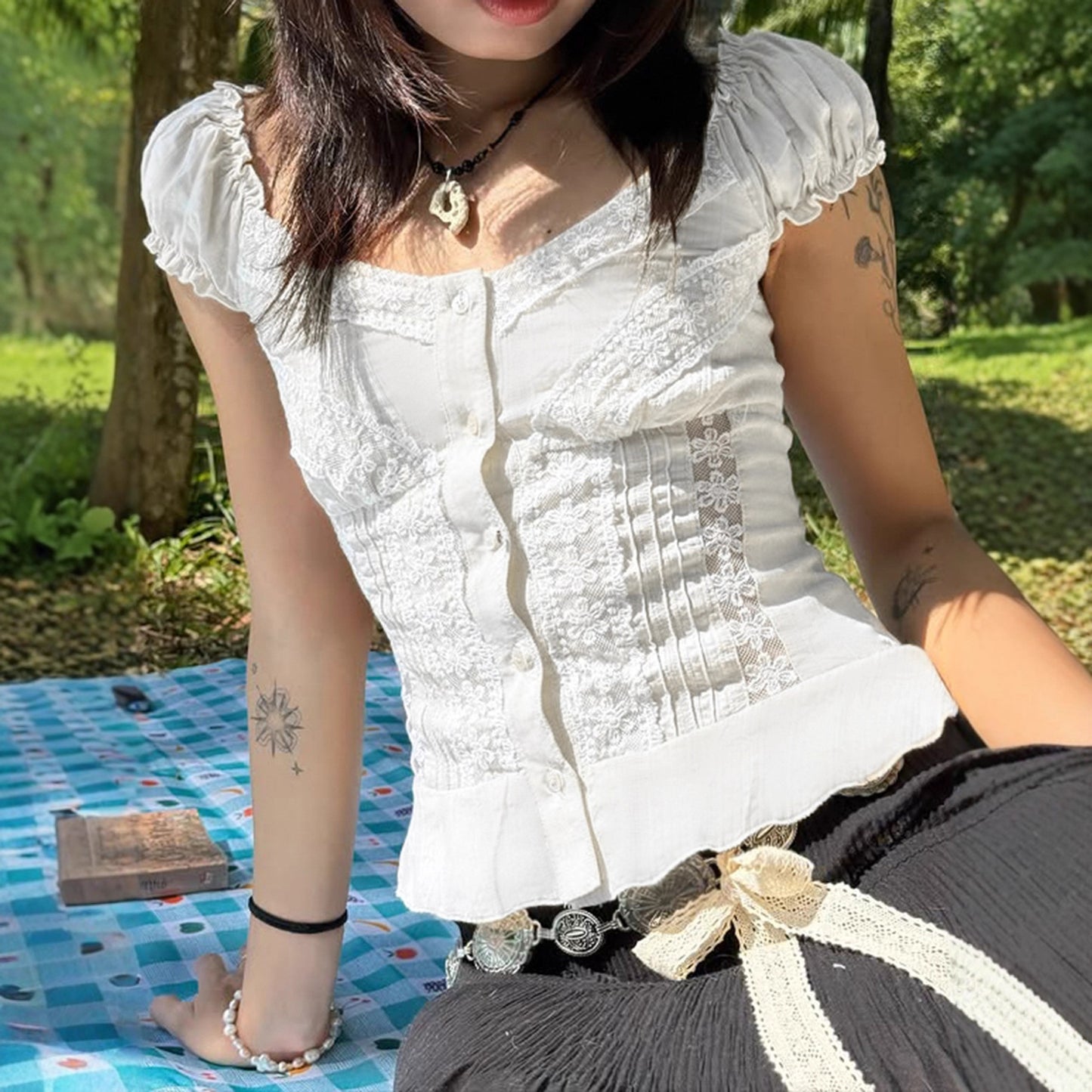 Luna Lace™ Corset Blouse