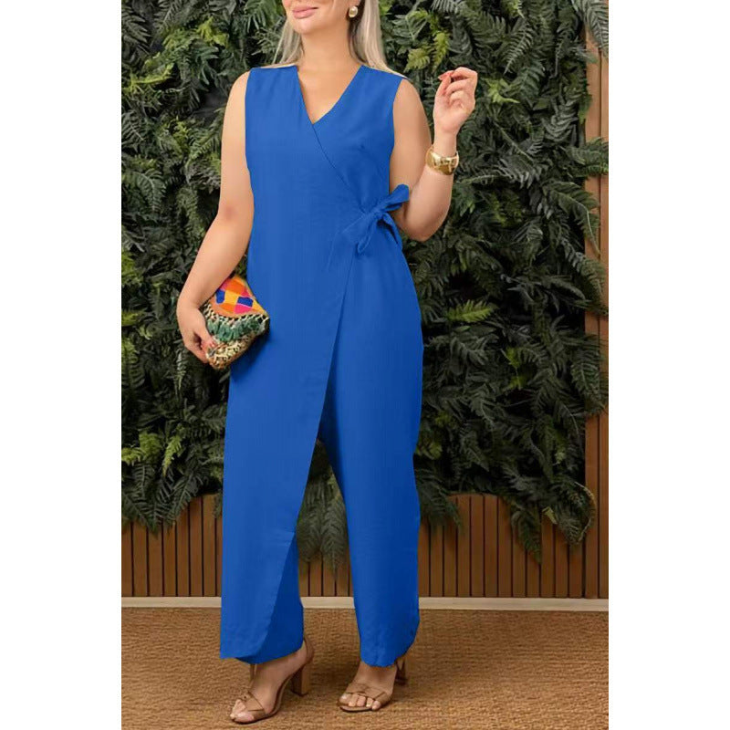 Sleek Intentions Wrap Jumpsuit