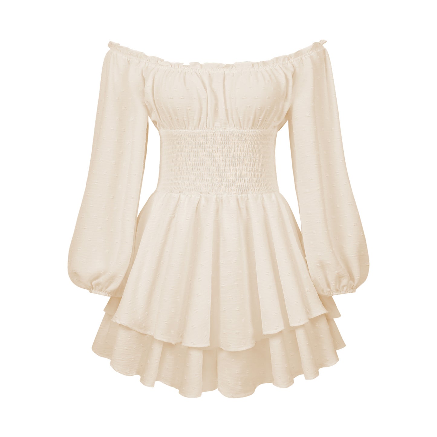 Blush Charm Off-Shoulder Dress
