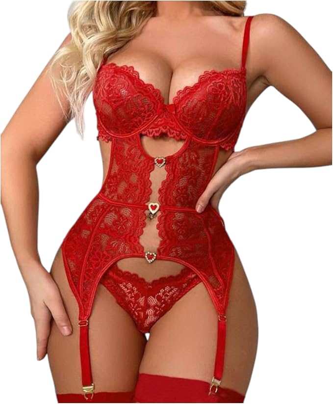 Seductiva™ Lace Corset Lingerie Set