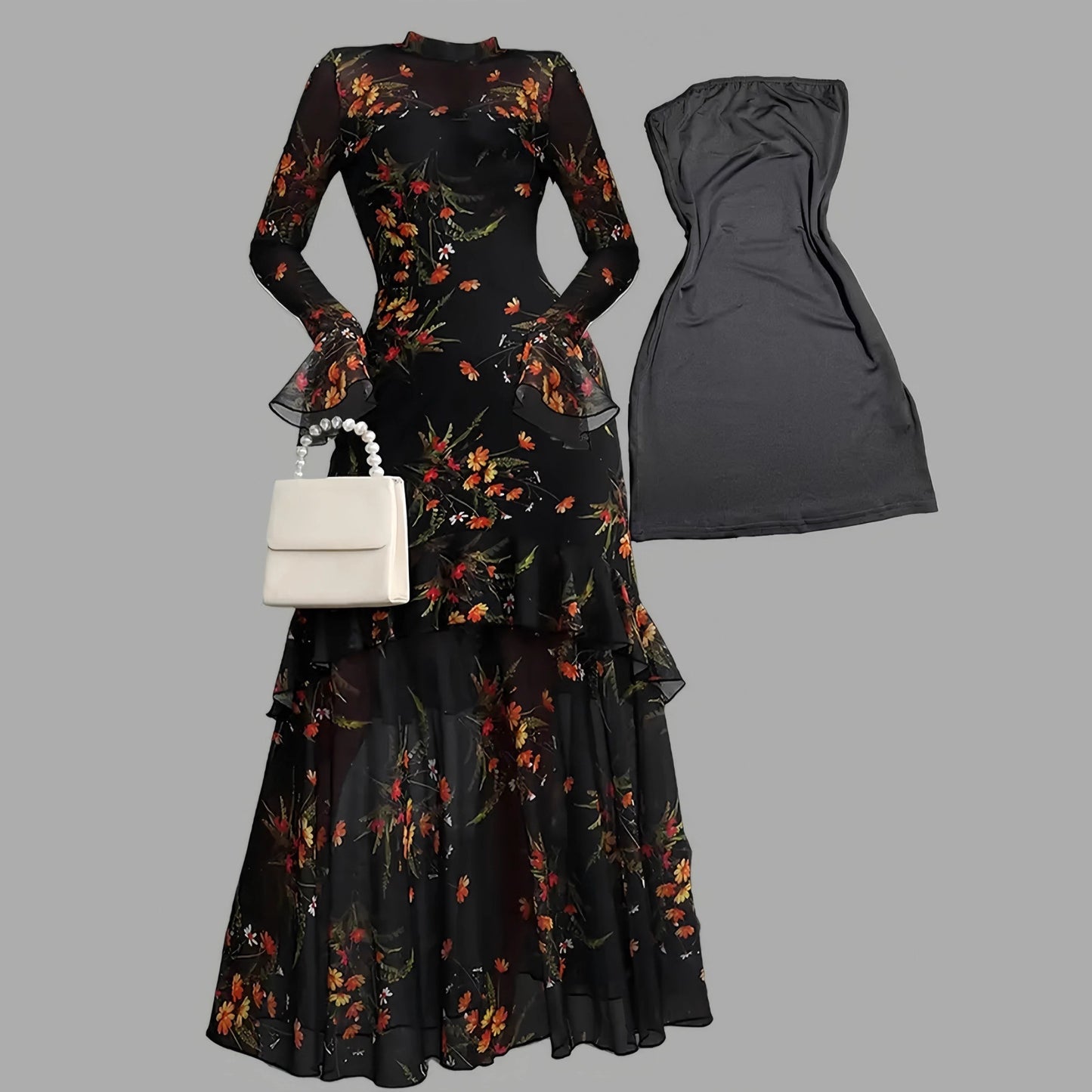 Midnight Bloom Maxi Dress