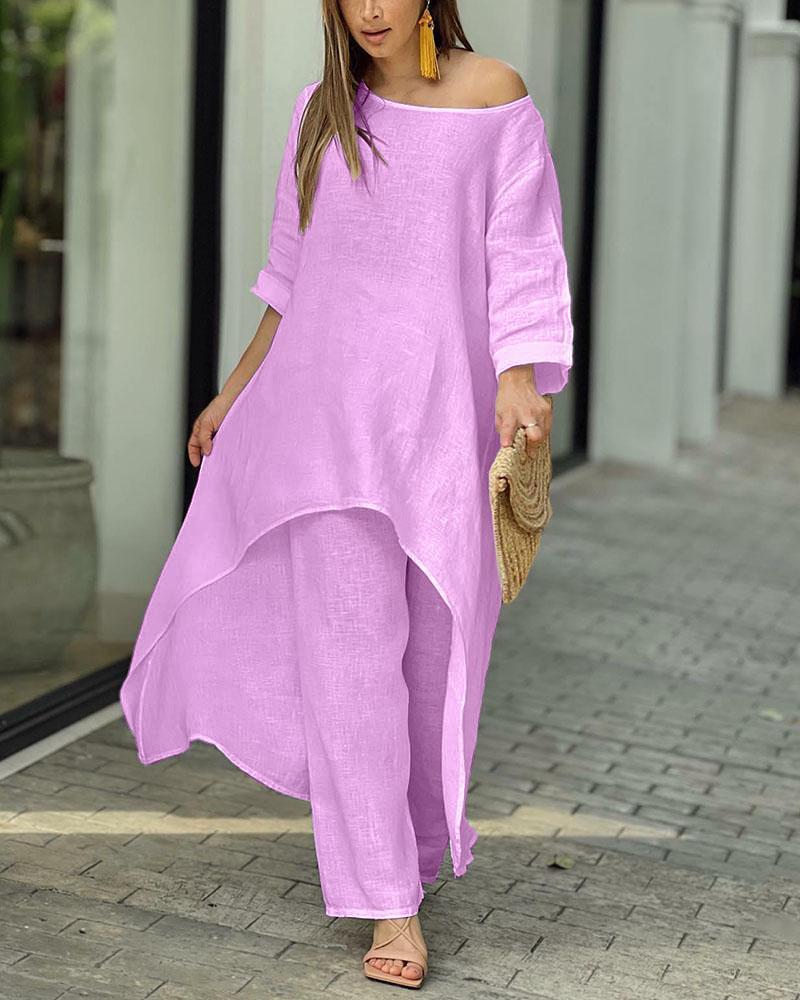Sunset Drape Linen Set