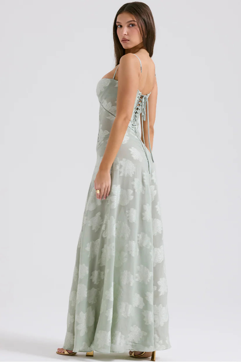 Elegante geborduurde Seren-jurk