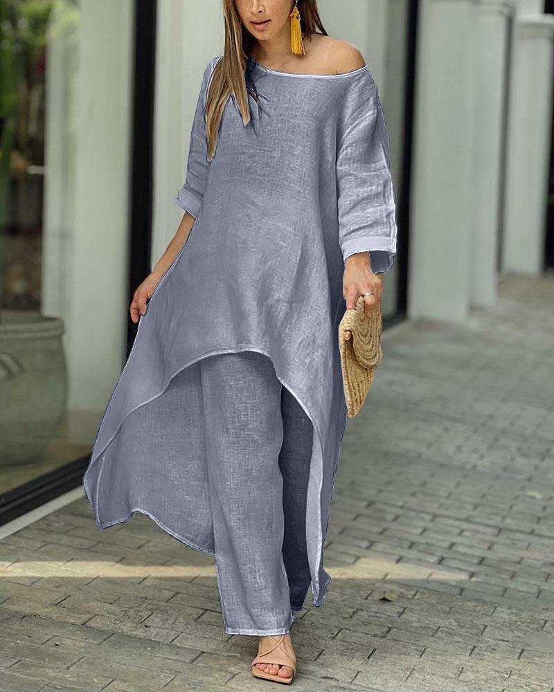 Sunset Drape Linen Set