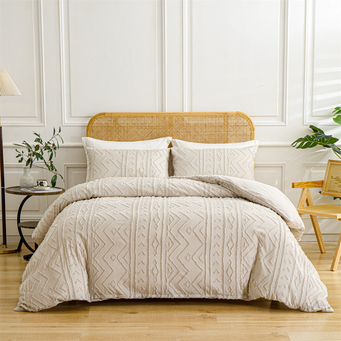 LuxeHaven Tufted Quilt Boho Set