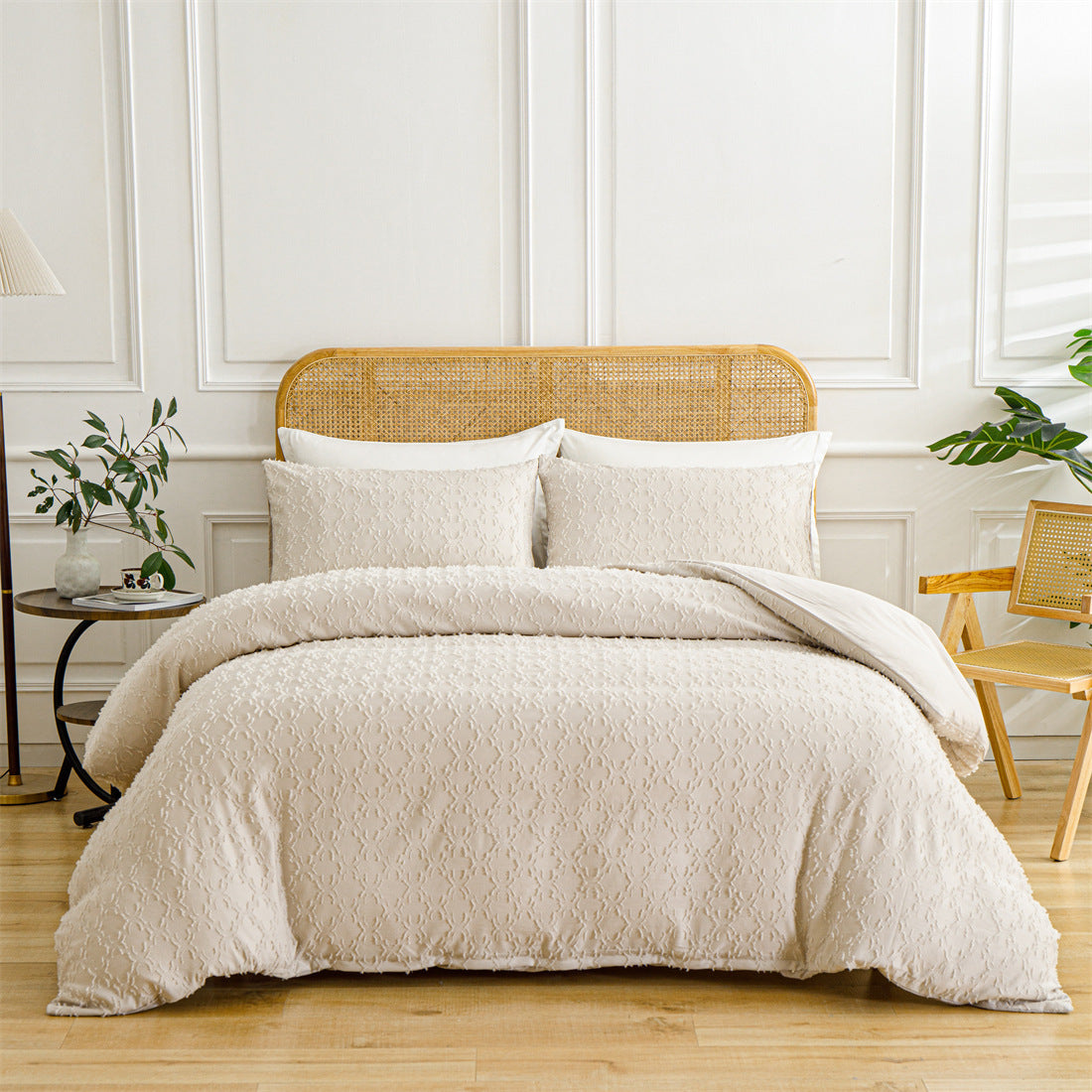 LuxeHaven Tufted Quilt Boho Set