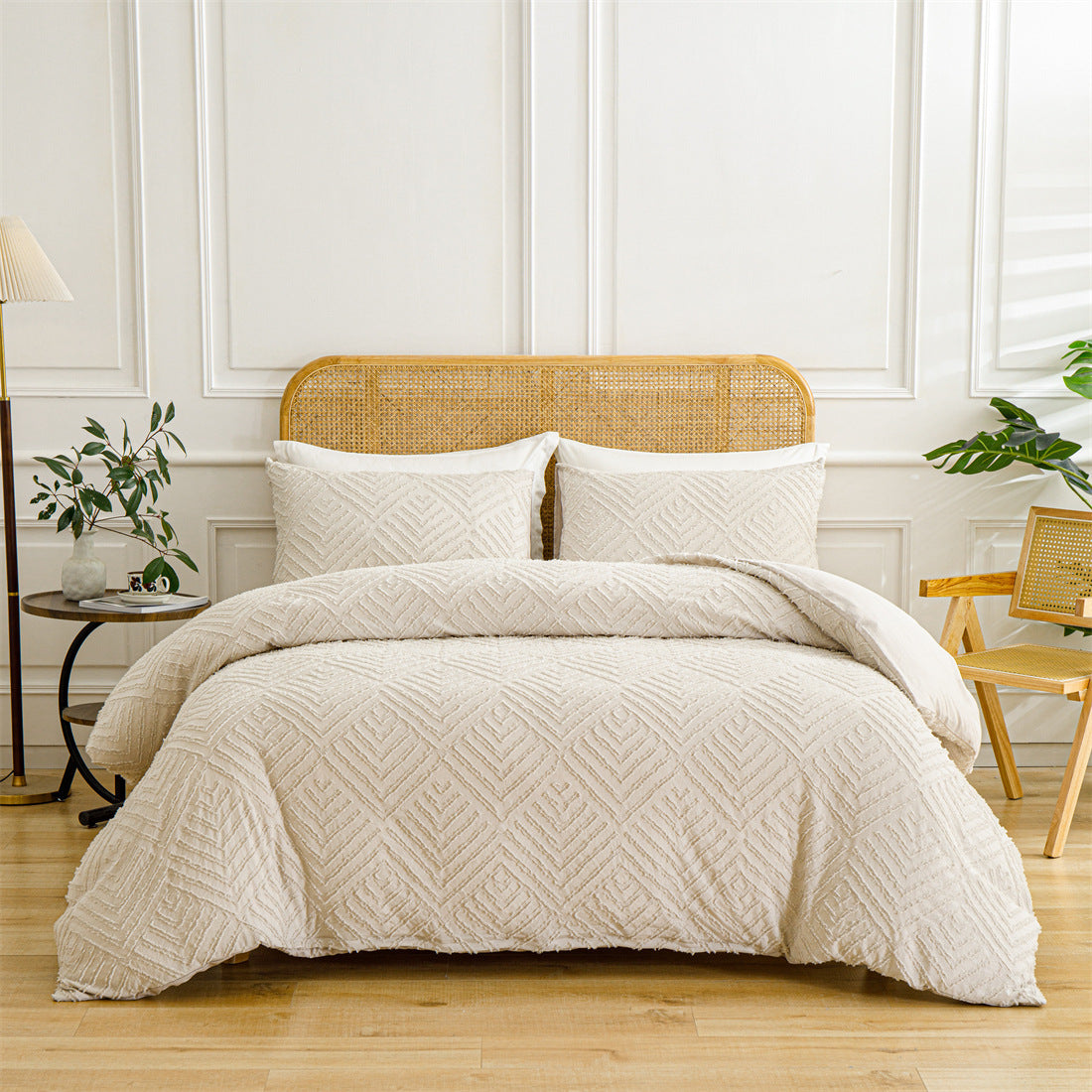 LuxeHaven Tufted Quilt Boho Set