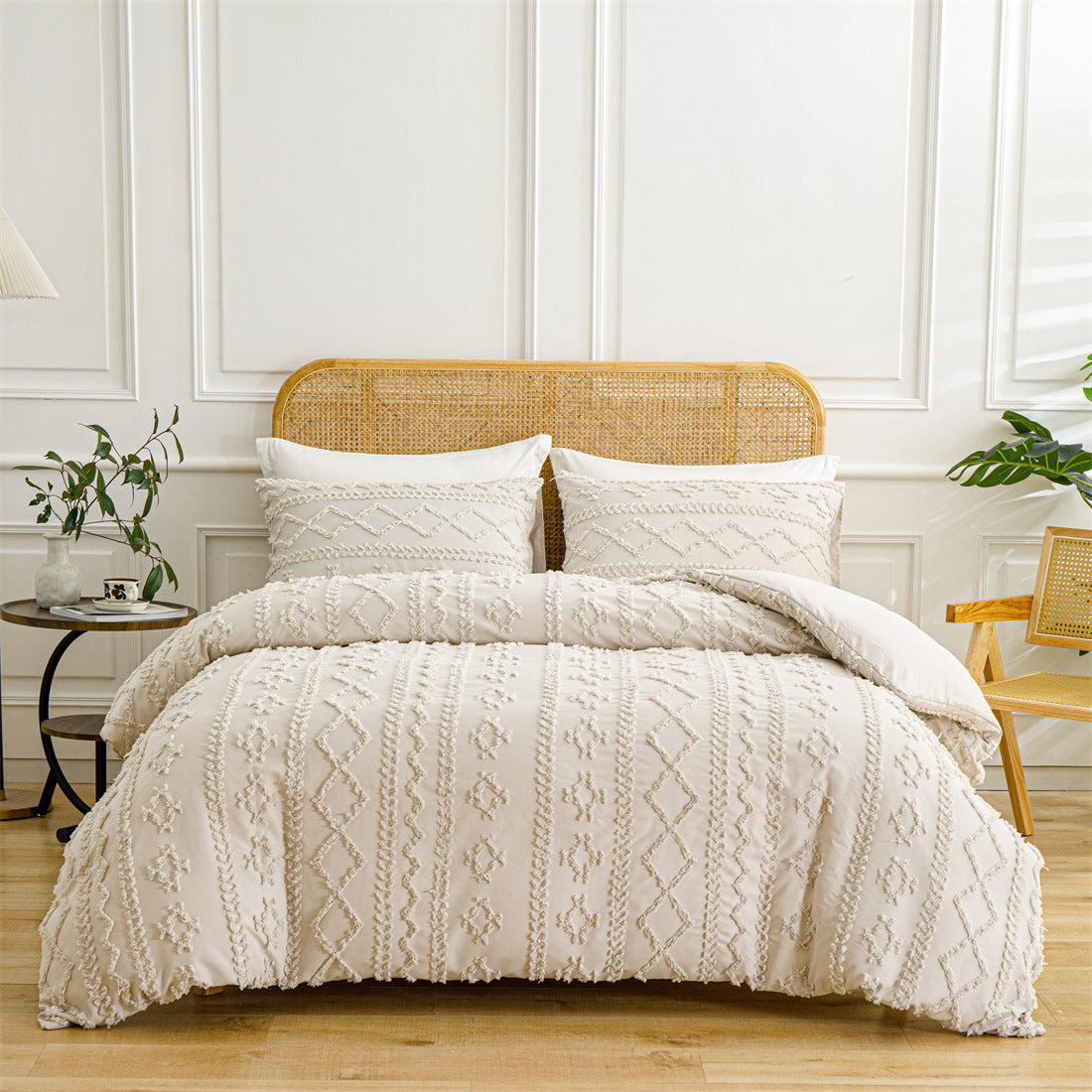 LuxeHaven Tufted Quilt Boho Set