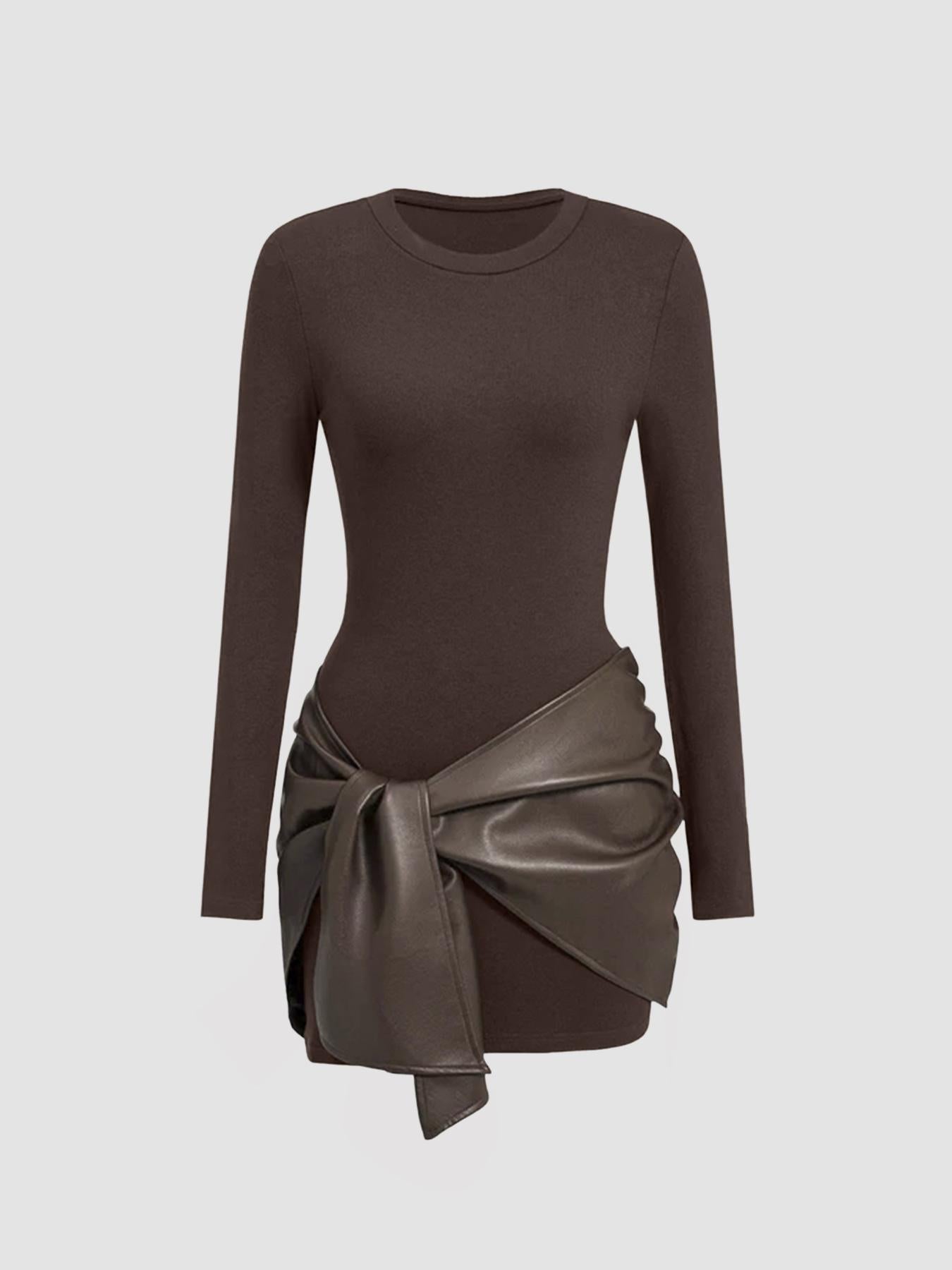 Noir Luxe Ribbon Dress