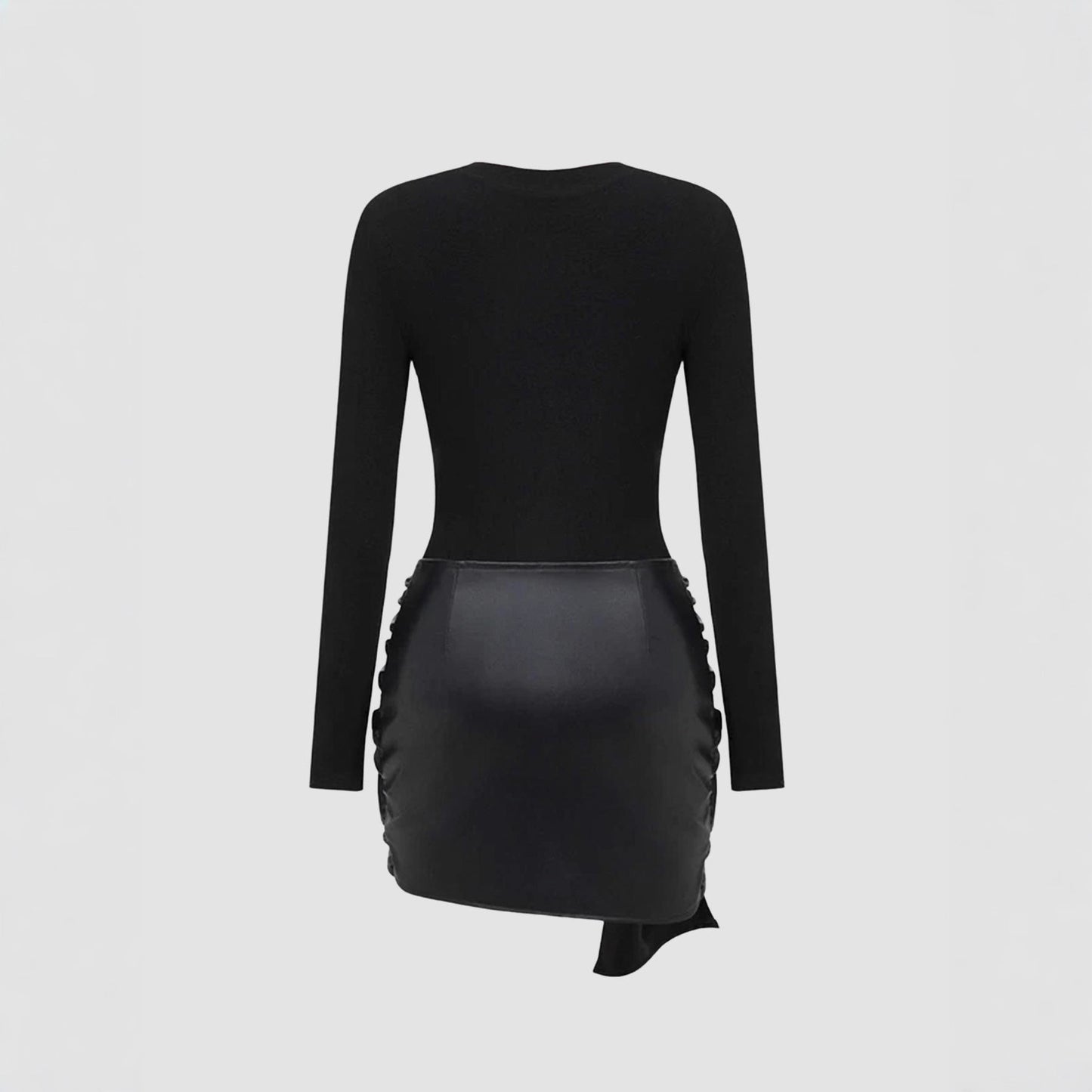 Noir Luxe Ribbon Dress