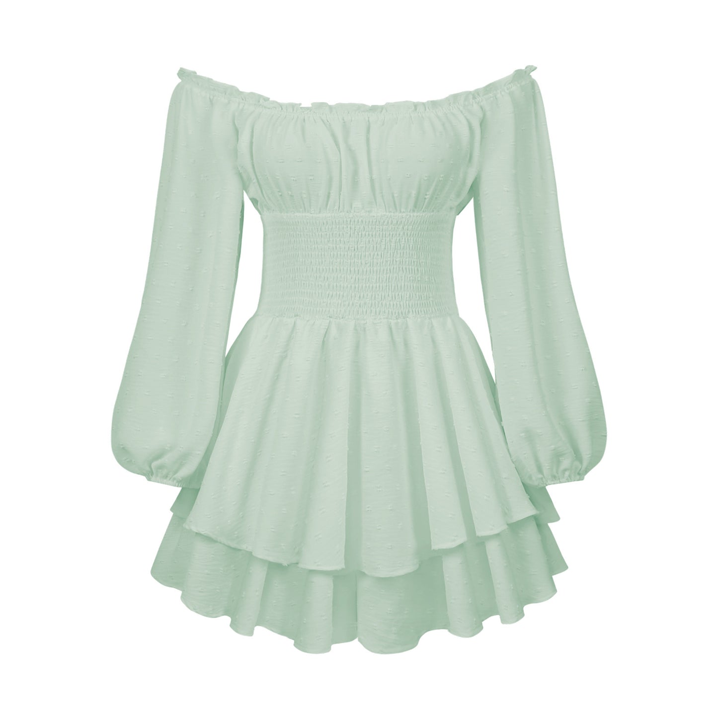 Blush Charm Off-Shoulder Dress