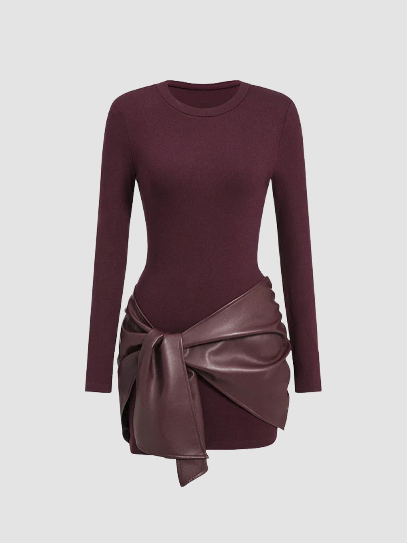 Noir Luxe Ribbon Dress