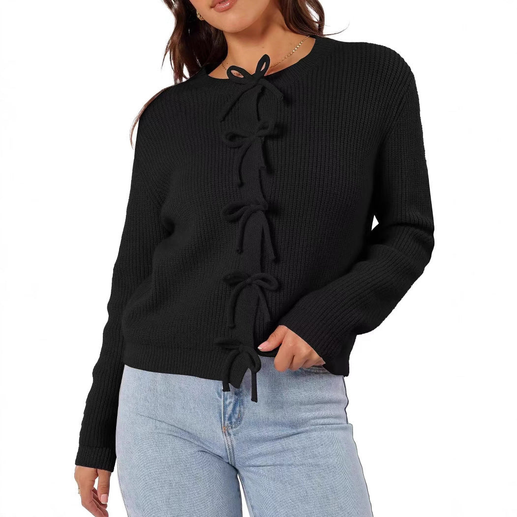 Sweet Bow Knit Cardigan