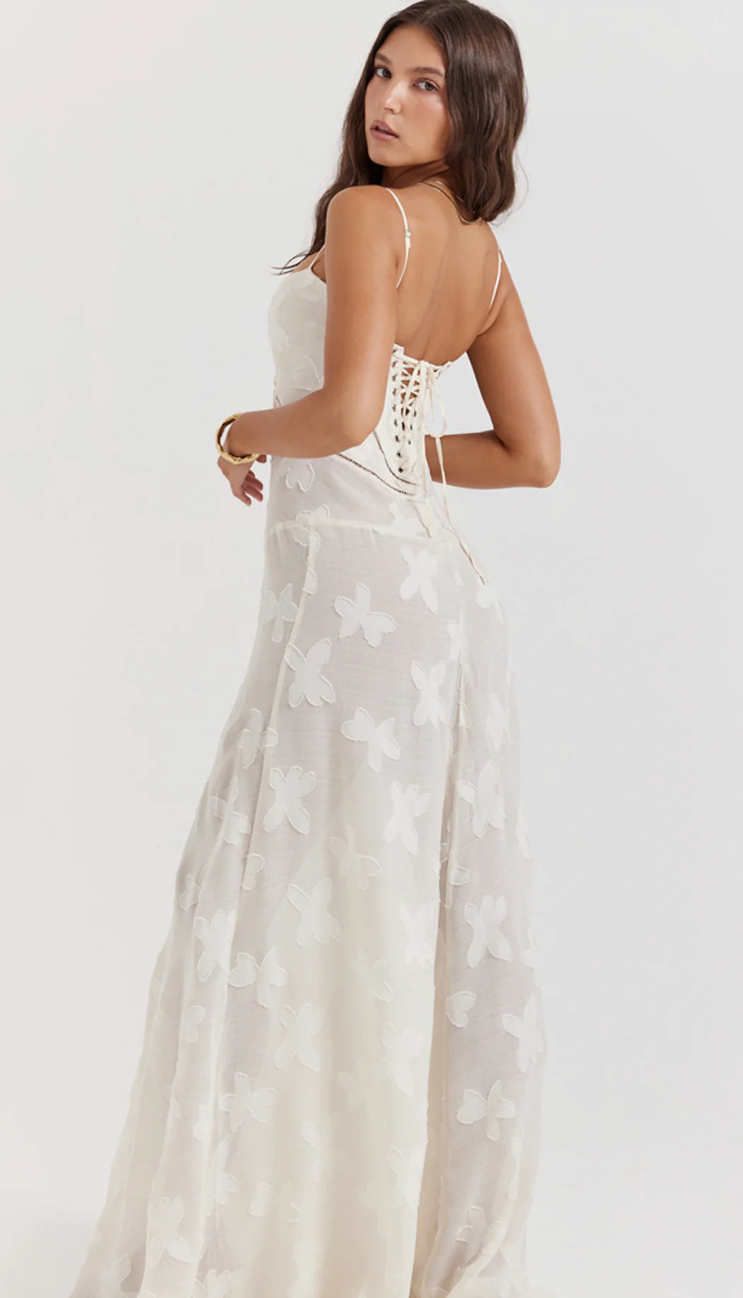 Elegante geborduurde Seren-jurk