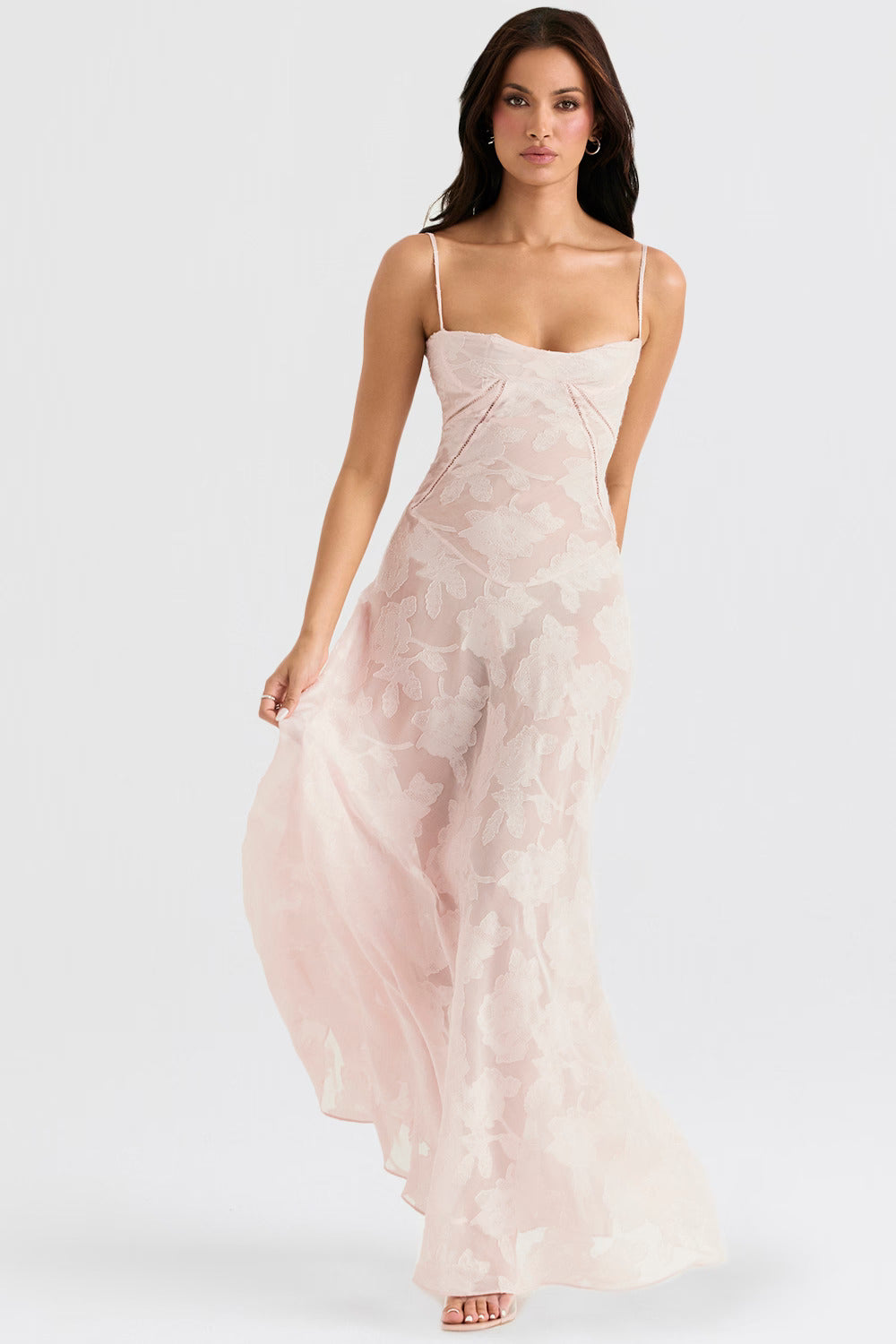 Elegante geborduurde Seren-jurk