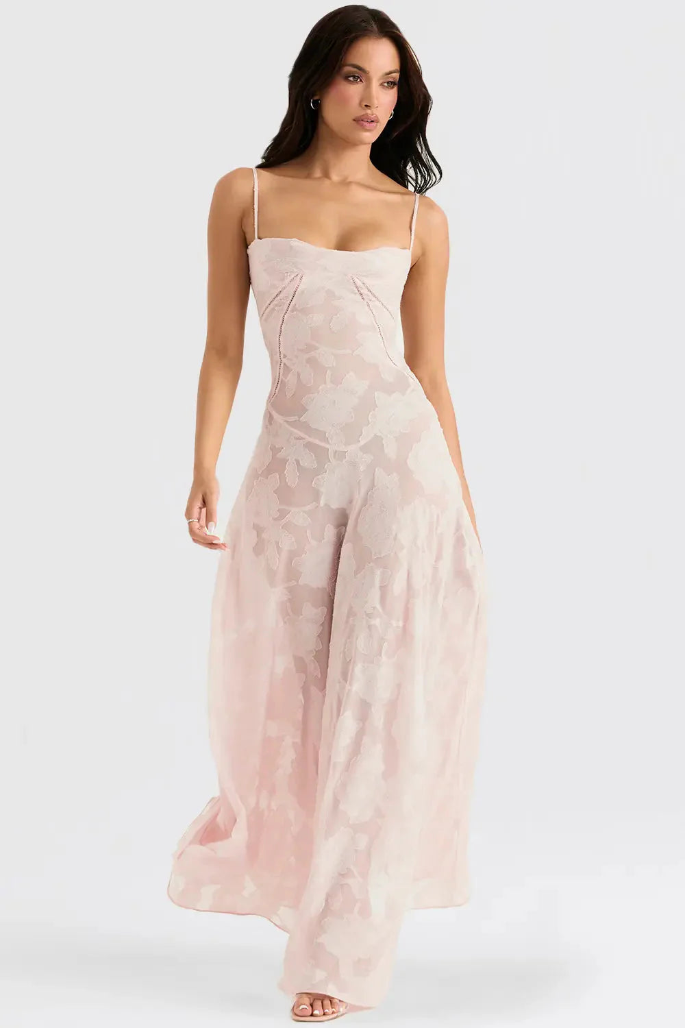 Elegante geborduurde Seren-jurk