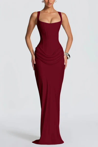 ÉLANCÉ™ SCULPTED BACKLESS MAXI DRESS