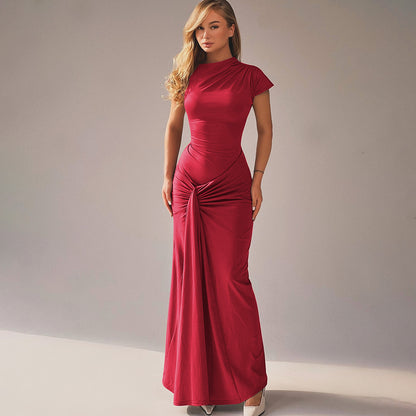 Robe de soirée plissée Veloura™ en forme de sablier