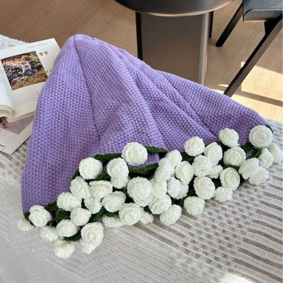 Roselynn™ Handmade Rose Bouquet Blanket