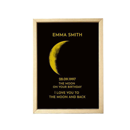 Custom Moon Phase Canvas – The Night Your Bond Began