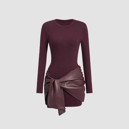 Noir Luxe Ribbon Dress