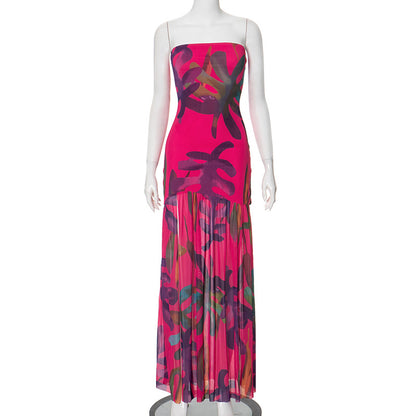 Serpentina™ Strapless Mesh Maxi Dress