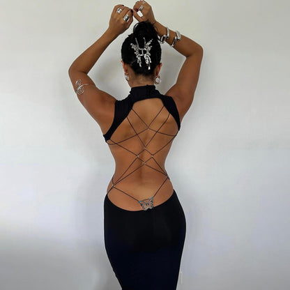 Noiréa™ Lace-Back Evening Dress