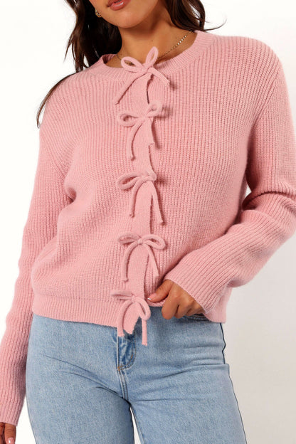 Sweet Bow Knit Cardigan