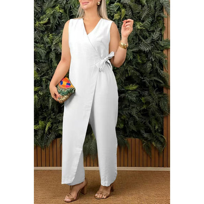 Sleek Intentions Wrap Jumpsuit