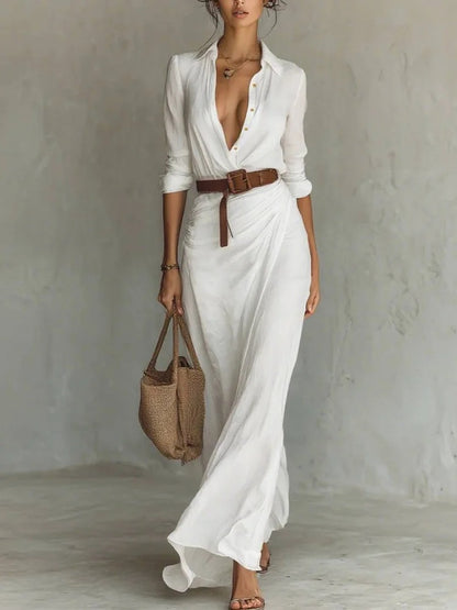 Ava Belted Maxi Dress