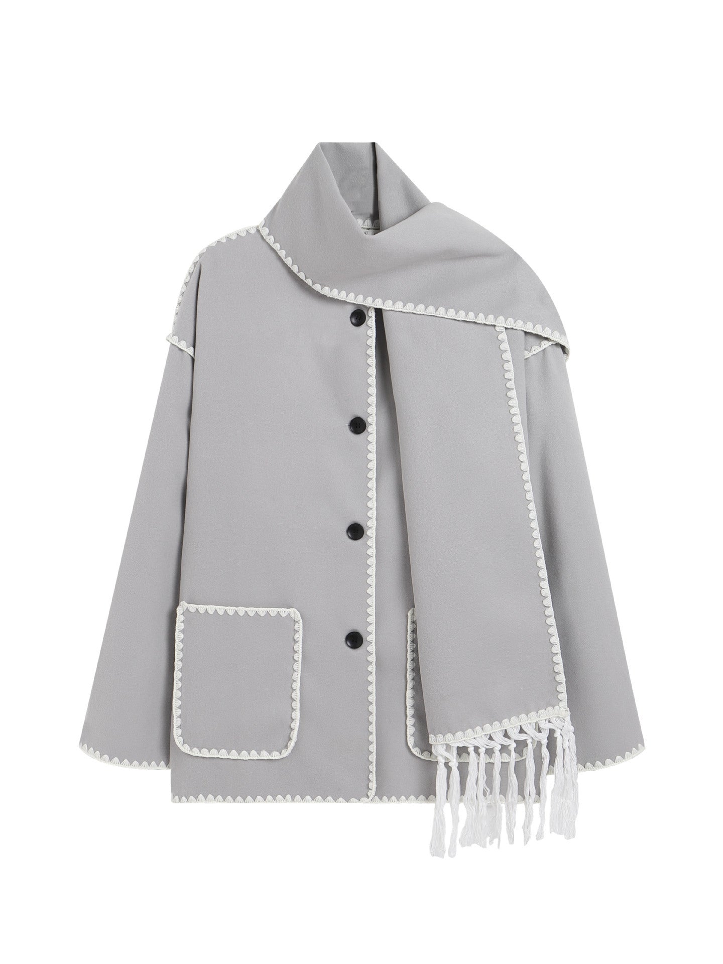 Manteau-écharpe en laine CozyCharm™