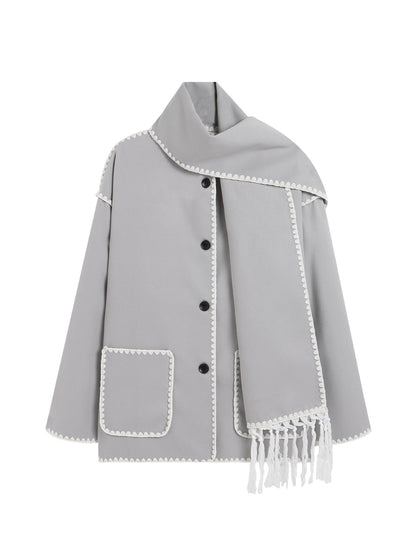 Manteau-écharpe en laine CozyCharm™