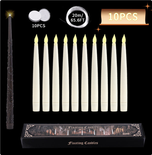 ️ Hanging Halloween Floating Candles with Magic Wand Remote