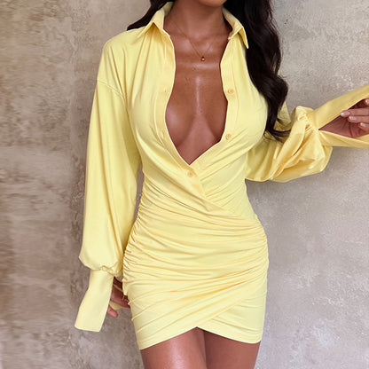 Luxe Contour™ overhemdjurk met plooien