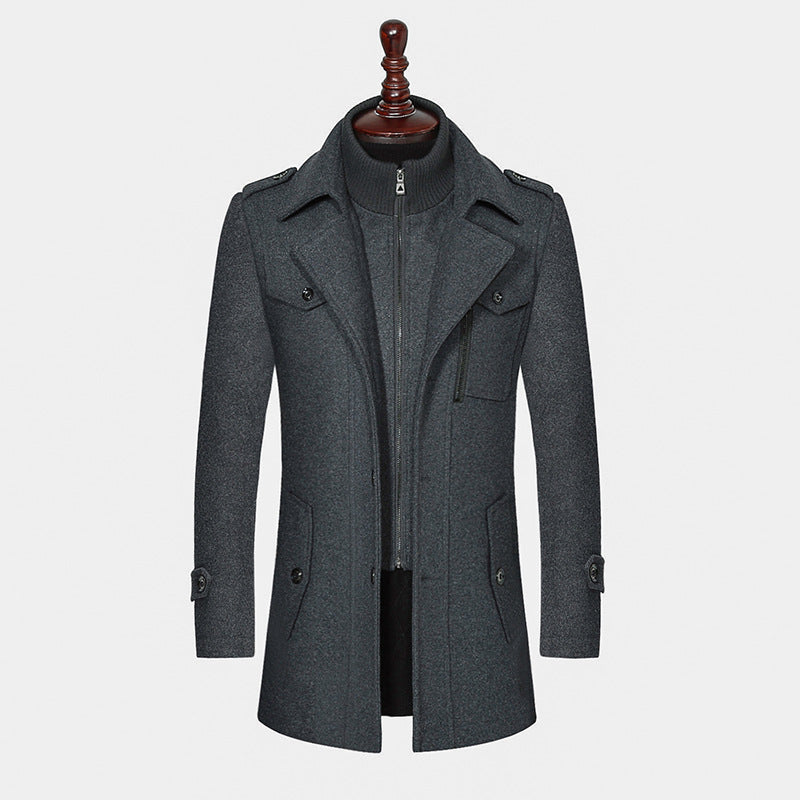 Ironcrest™ Double-Collar Wool Coat