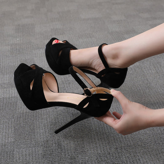 Stiletto hoge hakken dames vis mond platform sandalen