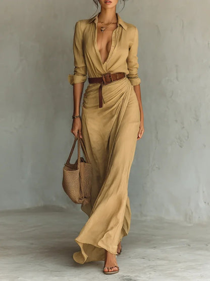 Ava Belted Maxi Dress