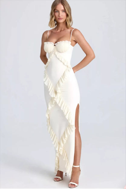 Isadora™ Ruffle Corset Maxi Dress