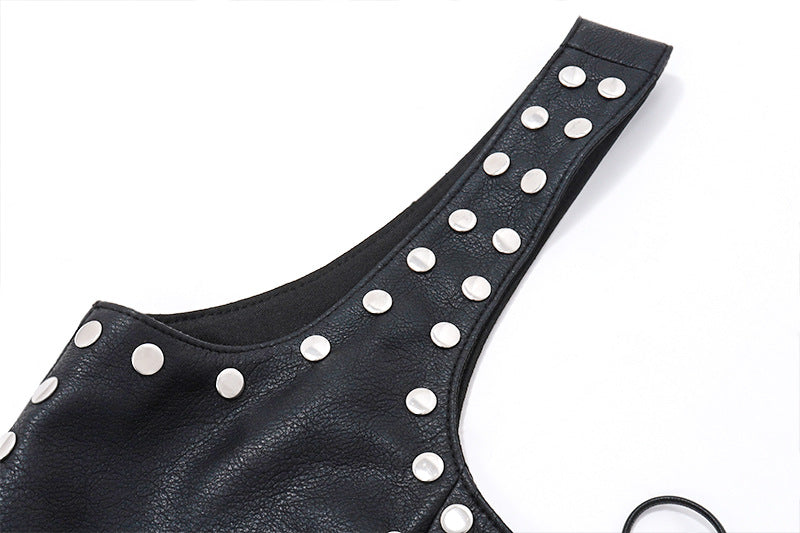 Top de cuero con cordones Midnight Riot