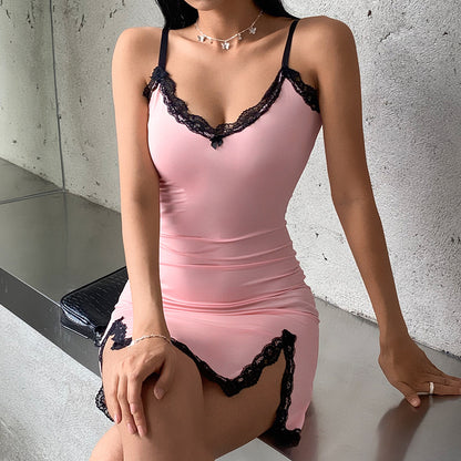 Vestido lencero de encaje Blush Temptation