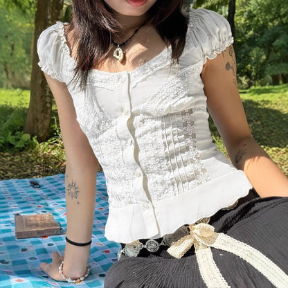 Luna Lace™ Corset Blouse