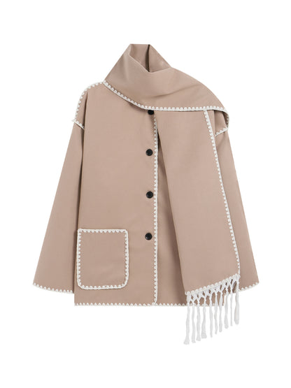 Manteau-écharpe en laine CozyCharm™