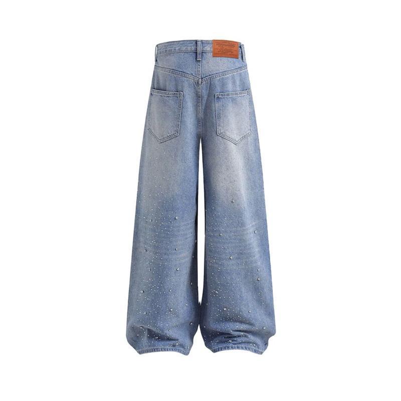 Starlight Drift Rhinestone Relaxed-Fit Jeans