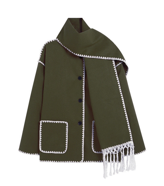 Manteau-écharpe en laine CozyCharm™